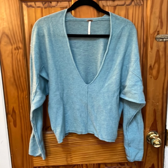 Light blue sweater by free people. - Picture 1 of 3